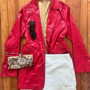 red leather jacket